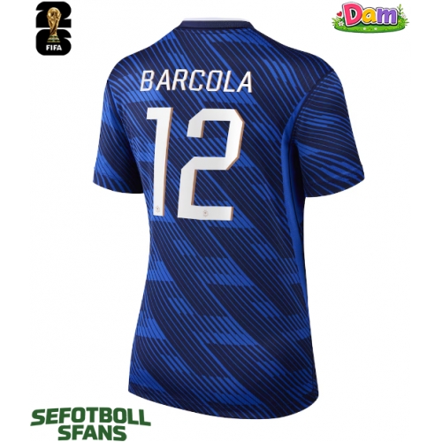 Frankrike Bradley Barcola #12 Hemmatröja Kvinnor VM 2026 Kortärmad